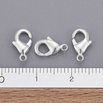 Silver Color Plated Brass Lobster Claw Clasps X-KK-901-S-1