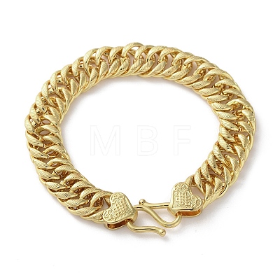 Brass Cuban Chain Bracelets for Women Men BJEW-R016-01G-01-1