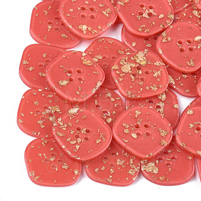4-Hole Cellulose Acetate(Resin) Buttons BUTT-S023-10B-04-1