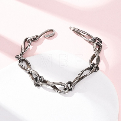 304 Stainless Steel Link Chain Bracelets for Women Men BJEW-C148-04AS-1