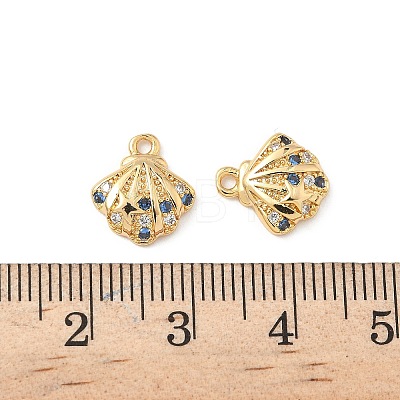 Brass Micro Pave Cubic Zirconia Charms X-KK-C099-01D-G-1