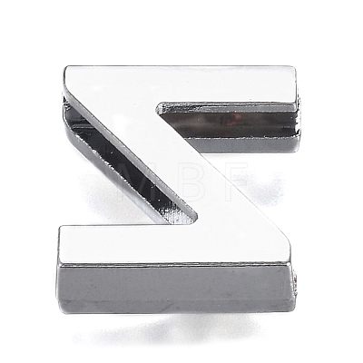 Alloy Letter Slide Charms RB-F034-01Z-P-RS-1