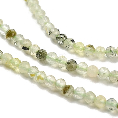 Natural Prehnite Beads Strands G-B107-A07-02-1