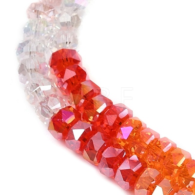 Electroplate Glass Beads Strands EGLA-B011-04B-01-1
