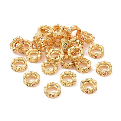 Brass Rhinestones Beads KK-A179-09G-1
