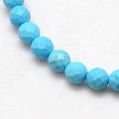 Natural Howlite Round Beads Strands TURQ-L017-8mm-02-1