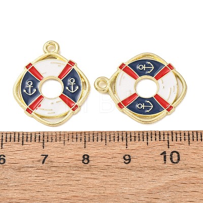 Ocean Alloy Enamel Pendants ENAM-B041-01O-1