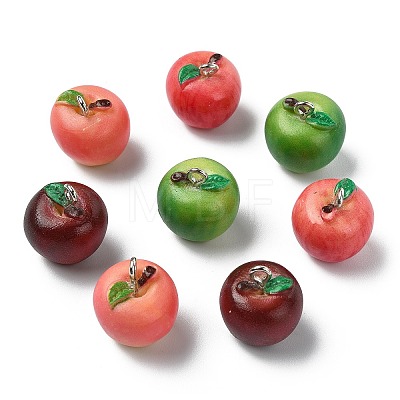20Pcs 4 Colors Opaque Resin Pendants CRES-CJ0001-94-1