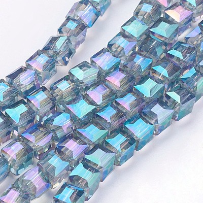 Electroplate Glass Bead Strands EGLA-R064-6mm-09-1