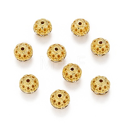 Brass Rhinestone Beads RB-H041-5-1