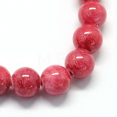 Natural Dyed Yellow Jade Gemstone Bead Strands G-R271-4mm-Y19-1