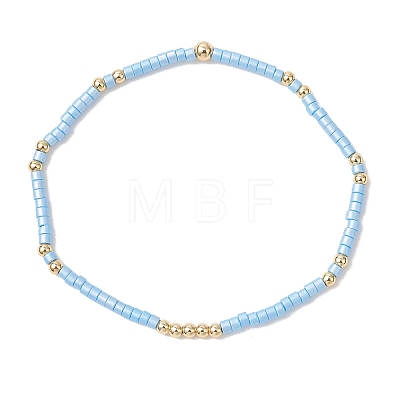 2Pcs Glass Seed Beaded Stretch Bracelets Sets for Women BJEW-MZ00296-02-1