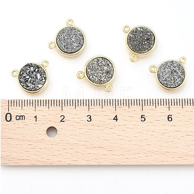 Druzy Resin Charms KK-E723-S-11G-1