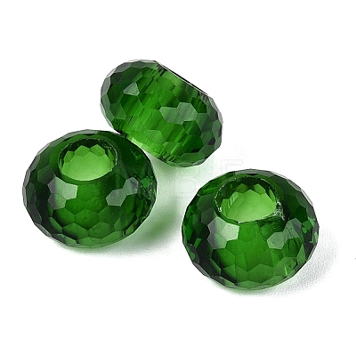 Transparent Glass European Beads GPDL-Q024-14mm-A05-1