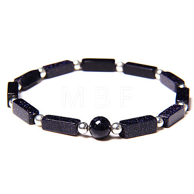Synthetic Blue Goldstone Stretch Bracelet DP3019-7-1