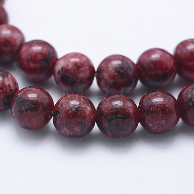 Natural Larvikite Beads Strands G-E443-A03-1