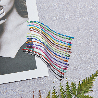 Eco-Friendly Iron Ball Chains with Connectors IFIN-CJ0001-14-1