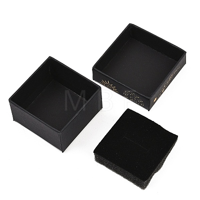 Gold Stamping Planet Cardboard Jewelry Packaging Boxes CON-T002-01A-1