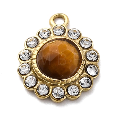 Natural Tiger Eye Faceted Charms STAS-S163-38G-02-1