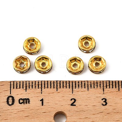Iron Crystal Rhinestone Spacer Beads X-RB-A009-6MM-G-1