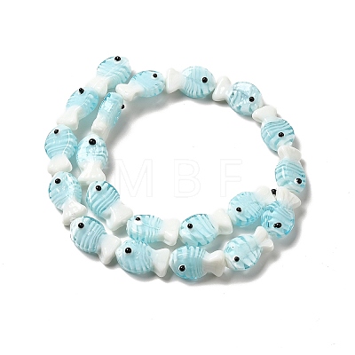 Handmade Lampwork Beads Strands LAMP-G154-07E-1