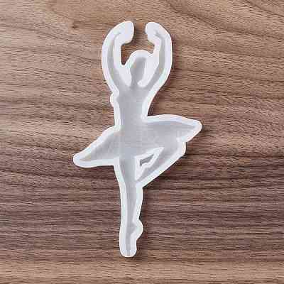 Ballet Dancer Shape Food Grade Silhouette Silicone Lollipop Molds DIY-D069-07-1