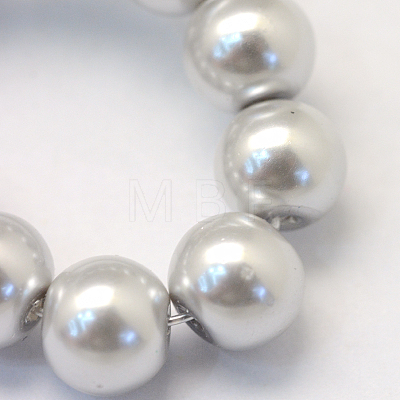 Baking Painted Pearlized Glass Pearl Round Bead Strands HY-Q003-4mm-62-1