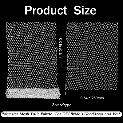 Big Eye Mesh Polyester Organza Veil DIY-WH0028-94B-1