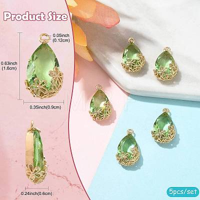 Transparent Glass Pendants GLAA-FZ0001-02J-1