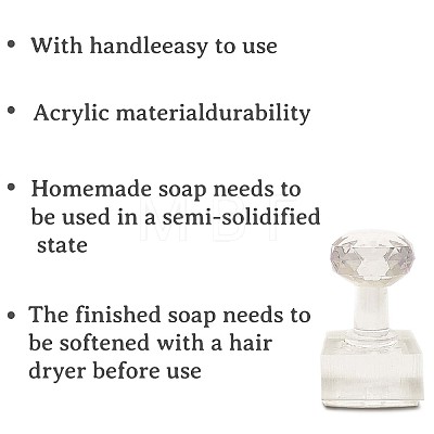 Clear Acrylic Soap Stamps DIY-WH0438-010-1