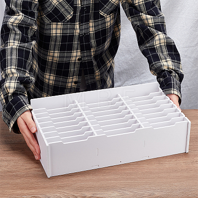 24-Grid Detachable PVC Cell Phone Storage Box AJEW-WH0083-16B-1