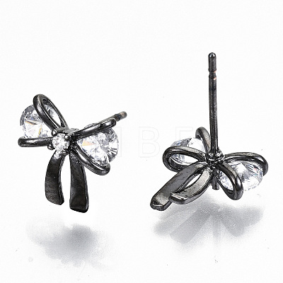 Brass Stud Earrings KK-T062-44B-NF-1