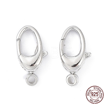 Anti-Tarnish Rhodium Plated 925 Sterling Silver Swivel Clasps STER-K173-23P-1