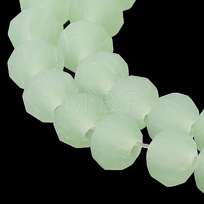 Imitation Jade Solid Color Glass Beads Strands EGLA-A034-J6mm-MD01-1