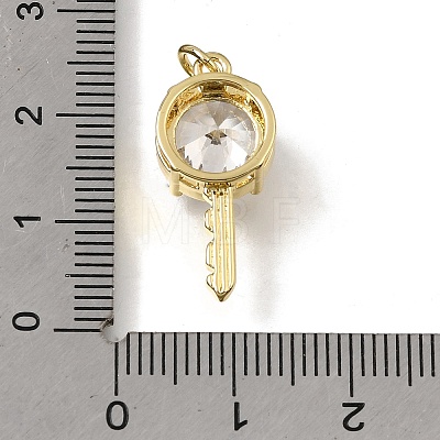 Brass Glass Pendants KK-C262-50G-1