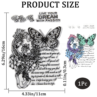 Clear Silicone Stamps DIY-WH0504-66B-1