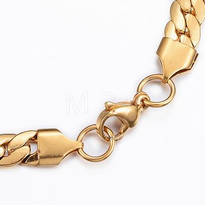 304 Stainless Steel Chain Necklaces NJEW-H445-25G-1