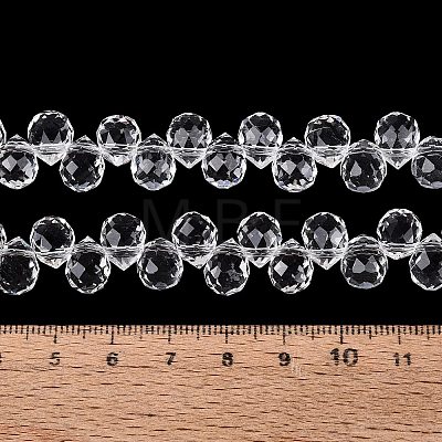 Transparent Glass Beads Strands GLAA-Q116-01A-B01-1