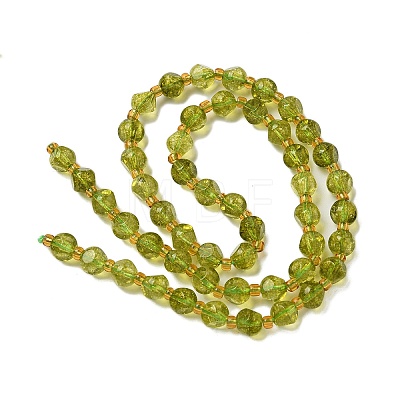 Natural Olive Quartz Beads Strands G-K387-A01-01-1