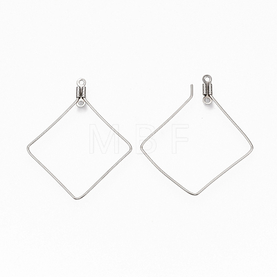 Tarnish Resistant 304 Stainless Steel Wire Pendants STAS-T051-005-1