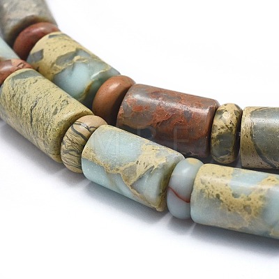 Natural Aqua Terra Jasper Beads Strands G-I213-03A-1