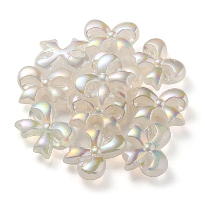 UV Plating Luminous Transparent Acrylic Beads OACR-P010-07E-1