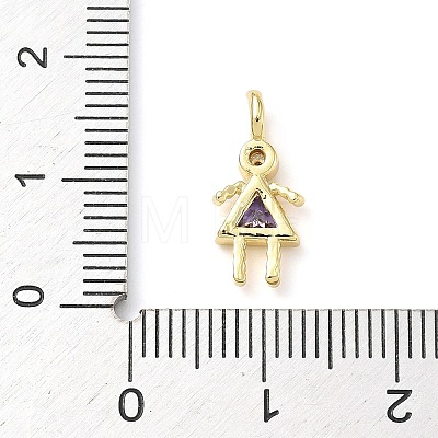 Brass Micro Pave Cubic Zirconia Pendants ZIRC-I356-17G-B02-1