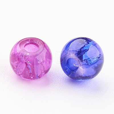 Baking Painted Crackle Glass Beads DGLA-X0006-4mm-02-1