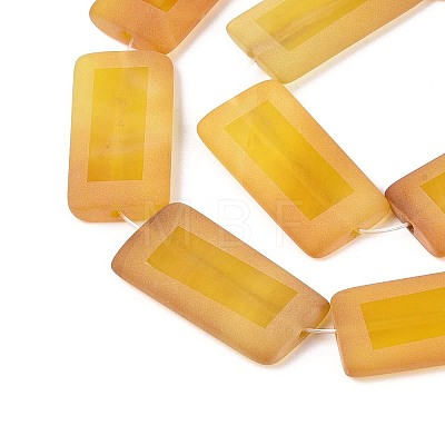 Dyed Natural Yellow Agate Beads Strands G-T144-25A-1