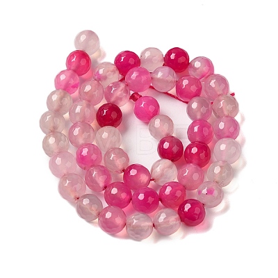 Dyed & Heated Natural Agate Beads Strands G-P539-D01-06-1