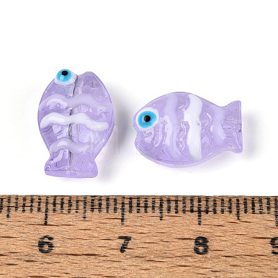 Transparent Glass and Enamel Beads Strands GLAA-T034-01H-1