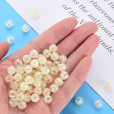 Transparent Crackle Acrylic Beads MACR-S373-66-N01-1