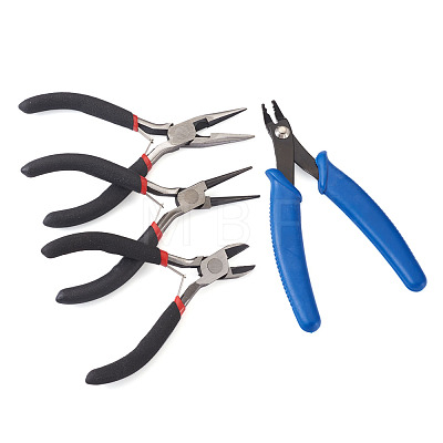 Kissitty Carbon Steel Jewelry Pliers PT-YS0001-01-1