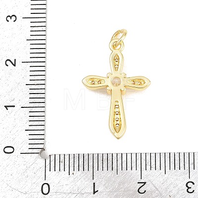 Brass Micro Pave Cubic Zirconia Pendants KK-F938-24C-G-1